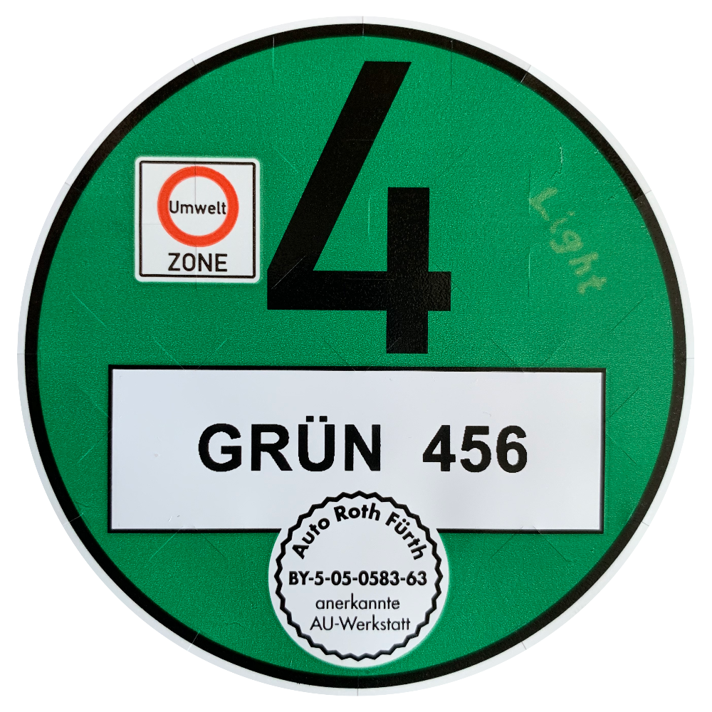 Environmental badge for foreign vehicles registrations - for german green zones